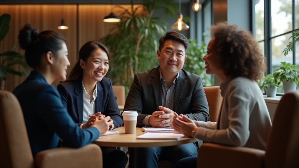 Team collaboration and training session - Professionals learning together in an engaging workshop environment